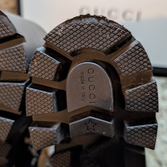 Gucci GG Tweed Snake Sole Boots Black Ivory 37 w/ Box & Dust Bags - Near Mint - Picture 7 of 13